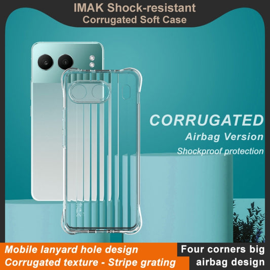 For OnePlus Nord 4 IMAK Corrugated Texture Airbag TPU Phone Case(Transparent) by imak