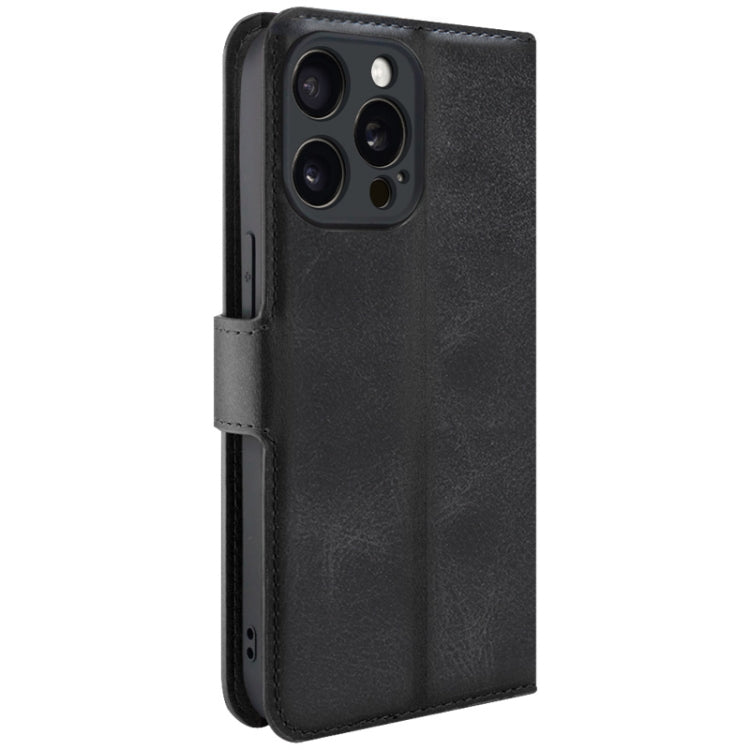 For iPhone 15 Pro IMAK Count Series Flip Leather Phone Case(Black) by imak