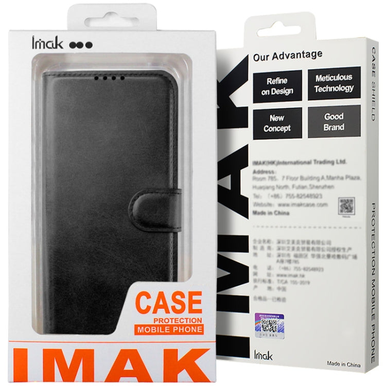 For iPhone 15 Pro IMAK Count Series Flip Leather Phone Case(Brown) by imak