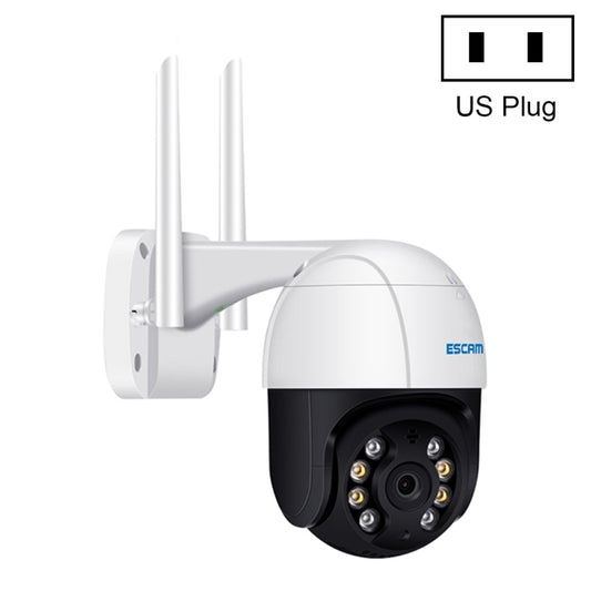 ESCAM QF518 5MP Smart WiFi IP Camera, Support AI Humanoid Detection / Auto Tracking / Dual Light Night Vision / Cloud Storage / Two Way Audio / TF Card, Plug:US Plug(White) by ESCAM