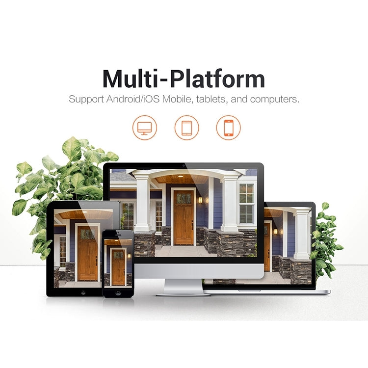 ESCAM QF518 5MP Smart WiFi IP Camera, Support AI Humanoid Detection / Auto Tracking / Dual Light Night Vision / Cloud Storage / Two Way Audio / TF Card, Plug:UK Plug(White) by ESCAM