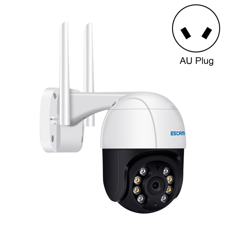ESCAM QF518 5MP Smart WiFi IP Camera, Support AI Humanoid Detection / Auto Tracking / Dual Light Night Vision / Cloud Storage / Two Way Audio / TF Card, Plug:AU Plug(White) by ESCAM