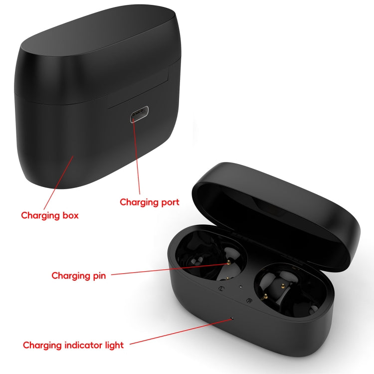 For Jabra Elite 4 / Elite 3 Wireless Bluetooth Earphone Charging Box(Black) by bashfashion