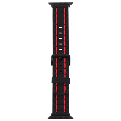 For Apple Watch 5 & 4 44mm / 3 & 2 & 1 42mm Silicone Wave Style Watch Band(Red) by bashfashion