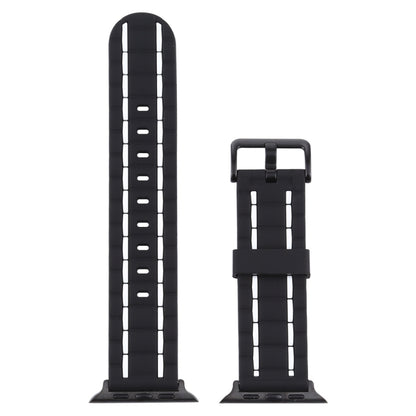 For Apple Watch 5 & 4 44mm / 3 & 2 & 1 42mm Silicone Wave Style Watch Band(White) by bashfashion