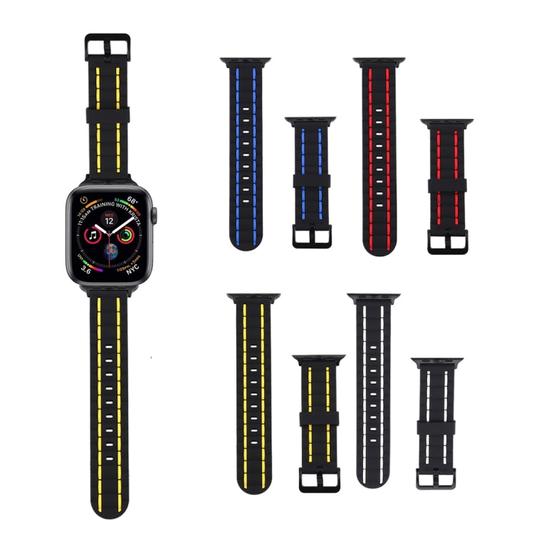 For Apple Watch Series 8&7 41mm / SE 2&6&SE&5&4 40mm / 3&2&1 38mm Silicone Wave Style Watch Band(White) by bashfashion