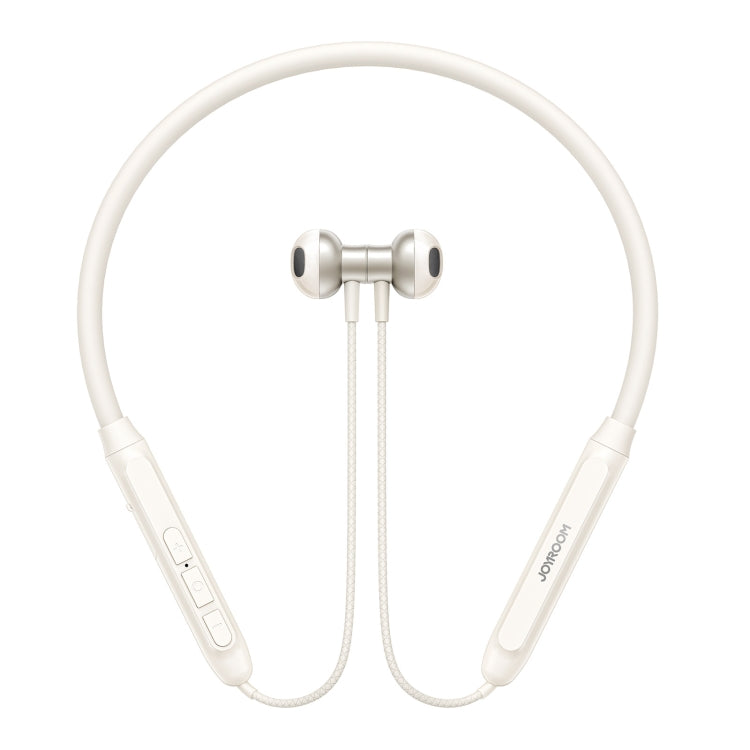 JOYROOM JR-D8 Neckband Wireless Bluetooth Sports Outdoor Earphone(Creamy White) by JOYROOM