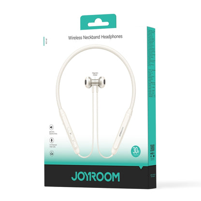 JOYROOM JR-D8 Neckband Wireless Bluetooth Sports Outdoor Earphone(Creamy White) by JOYROOM