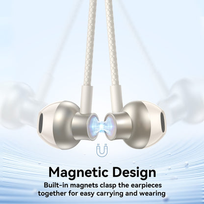 JOYROOM JR-D8 Neckband Wireless Bluetooth Sports Outdoor Earphone(Creamy White) by JOYROOM