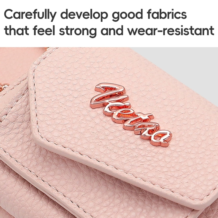 For iPhone 15 Plus VIETAO Ring Holder Wallet PU Phone Case with Lanyard(Pink) by VIETAO