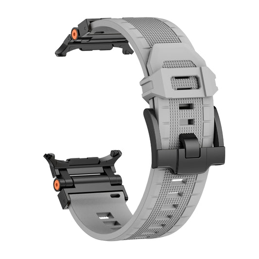 For Samsung Galaxy Watch UItra 47mm / Ultra 2025 Armor TPU Sports Watch Band(Grey Black) by bashfashion