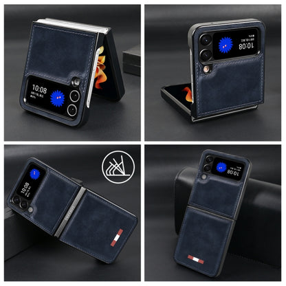 For Samsung Galaxy Z Flip3 5G VIETAO Plain Leather PU Phone Case(Black) by VIETAO