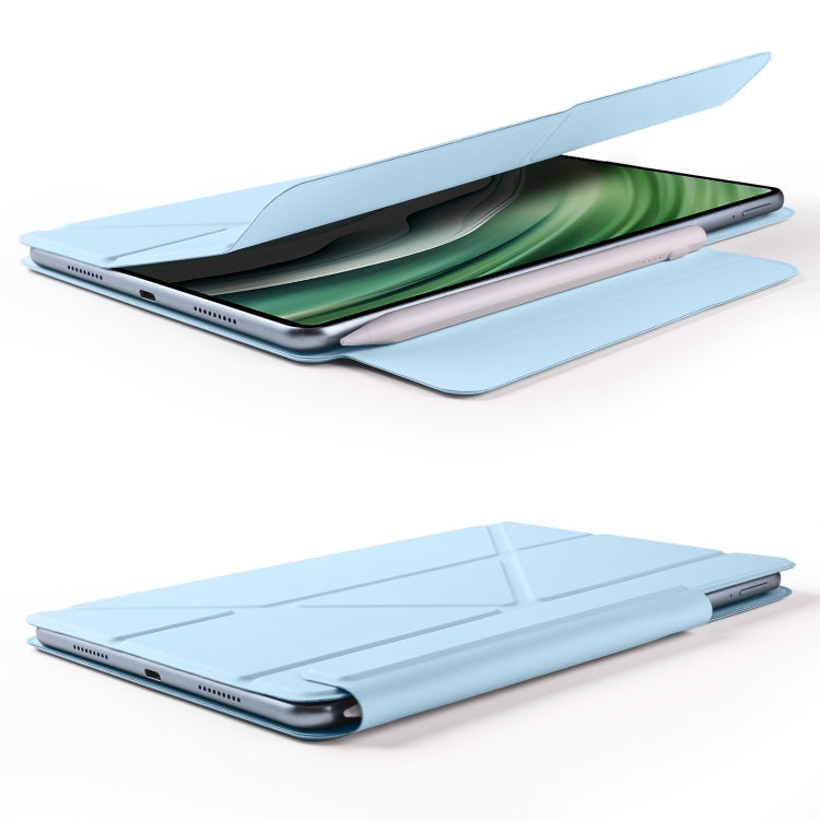 For Honor MagicPad 2 12.3 Fixed Buckle Magnetic Deformation Leather Tablet Case(Ice Blue) by bashfashion