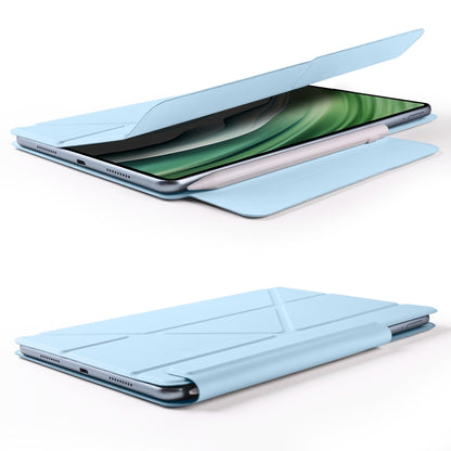 For Honor MagicPad 2 12.3 Fixed Buckle Magnetic Deformation Leather Tablet Case(Ice Blue) by bashfashion
