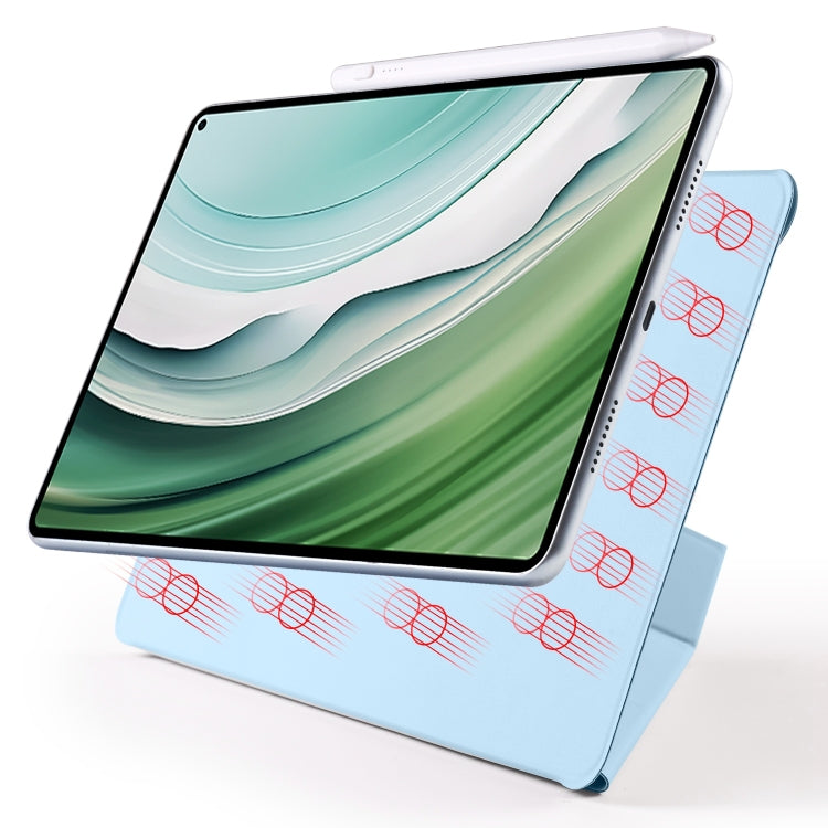 For Honor MagicPad 2 12.3 Fixed Buckle Magnetic Deformation Leather Tablet Case(Ice Blue) by bashfashion