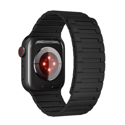 For Apple Watch Ultra 2 49mm Magnetic Silicone Watch Band(Black) by bashfashion