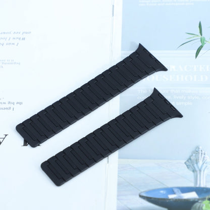 For Apple Watch Ultra 2 49mm Magnetic Silicone Watch Band(Black) by bashfashion