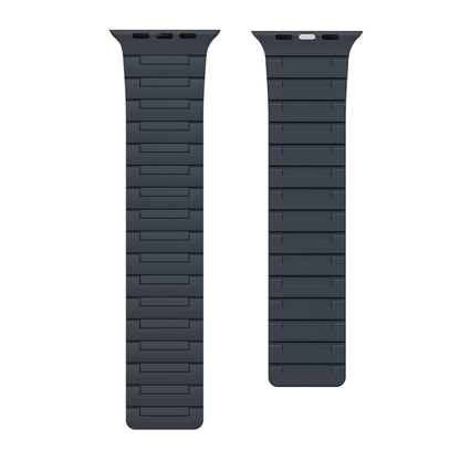 For Apple Watch Series 8 45mm Magnetic Silicone Watch Band(Midnight) by bashfashion