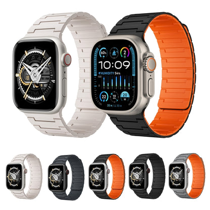 For Apple Watch Ultra 2 49mm Magnetic Silicone Watch Band(Black) by bashfashion