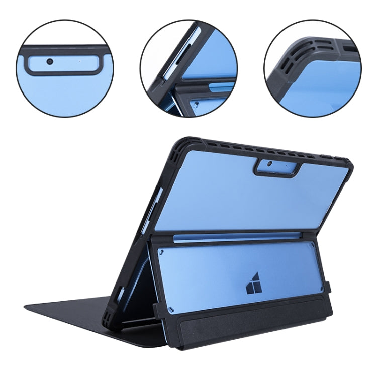 For Microsoft Surface Pro 9 / 10 / 11 Conjoined Acrylic Leather Tablet Case(Black) by bashfashion