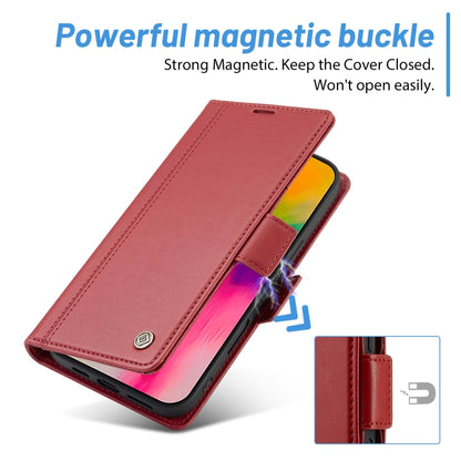 For iPhone 16 LC.IMEEKE Skin-friendly Card Slots Leather Phone Case(Red) by LC.IMEEKE