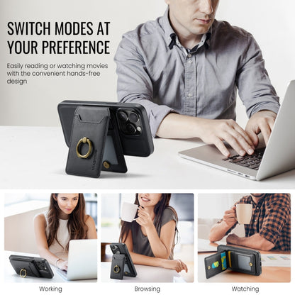 For iPhone 13 Pro MAGKING K1 MagSafe Detachable Wallet RFID Back Cover Phone Case(Black) by MAGKING