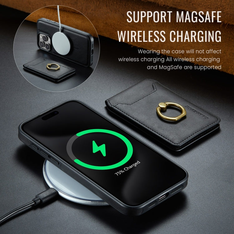 For iPhone 12 Pro MAGKING K1 MagSafe Detachable Wallet RFID Back Cover Phone Case(Black) by MAGKING