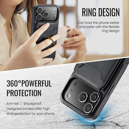 For iPhone 17 Pro Max MAGKING K1 MagSafe Detachable Wallet RFID Back Cover Phone Case(Black) by MAGKING