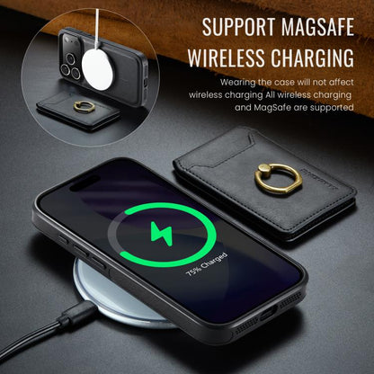 For iPhone 17 Pro MAGKING K1 MagSafe Detachable Wallet RFID Back Cover Phone Case(Black) by MAGKING