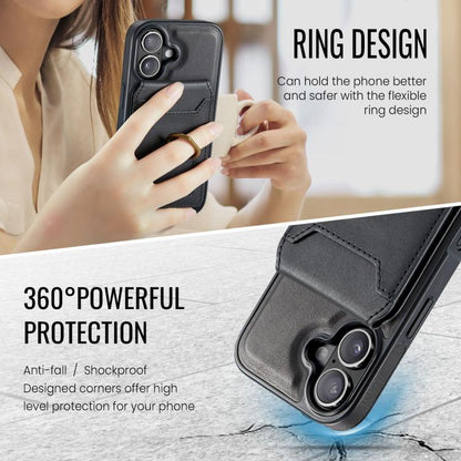 For iPhone 17 MAGKING K1 MagSafe Detachable Wallet RFID Back Cover Phone Case(Black) by MAGKING