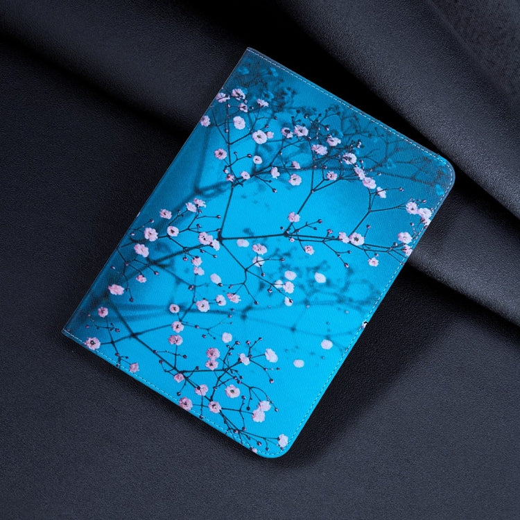 For Samsung Galaxy Tab A11 / A9 Colored Drawing Leather Tablet Case(Plum Blossom) by bashfashion