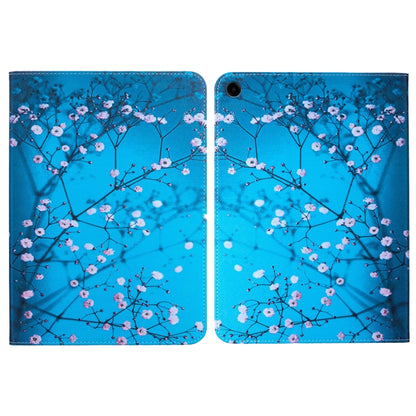 For Samsung Galaxy Tab A11+ / A9+ Colored Drawing Leather Tablet Case(Plum Blossom) by bashfashion
