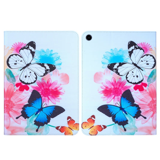 For Samsung Galaxy Tab A11+ / A9+ Colored Drawing Leather Tablet Case(Two Butterflies) by bashfashion