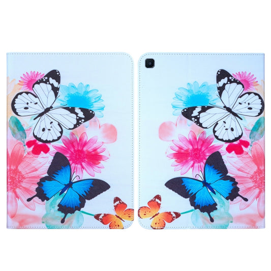 For Samsung Galaxy Tab S6 Lite 2024 Colored Drawing Leather Tablet Case(Two Butterflies) by bashfashion