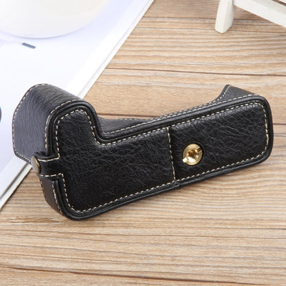 For Canon EOS 200D II / 200D Buffalo Texture PU Leather Camera Half Case Base(Black) by bashfashion