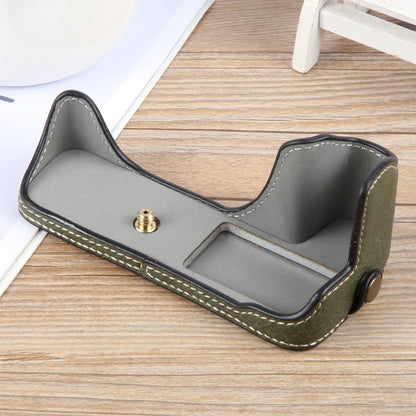 For Canon EOS 200D II / 200D Buffalo Texture PU Leather Camera Half Case Base(Green) by bashfashion