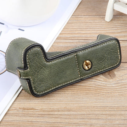 For Canon EOS 200D II / 200D Buffalo Texture PU Leather Camera Half Case Base(Green) by bashfashion