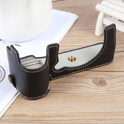 For FUJIFILM X-S20 Buffalo Texture PU Leather Camera Half Case Base(Black) by bashfashion