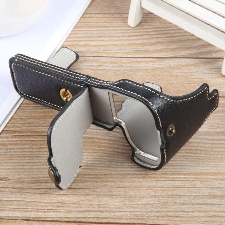 For FUJIFILM X-S20 Buffalo Texture PU Leather Camera Half Case Base(Black) by bashfashion