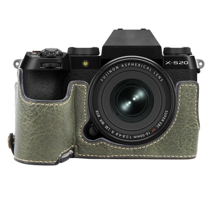 For FUJIFILM X-S20 Buffalo Texture PU Leather Camera Half Case Base(Green) by bashfashion