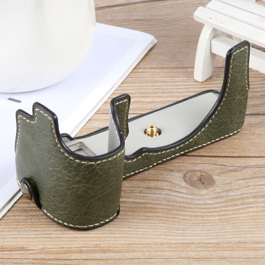 For FUJIFILM X-S20 Buffalo Texture PU Leather Camera Half Case Base(Green) by bashfashion