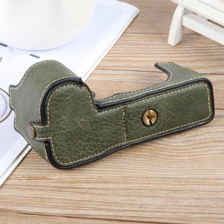 For FUJIFILM X-S20 Buffalo Texture PU Leather Camera Half Case Base(Green) by bashfashion