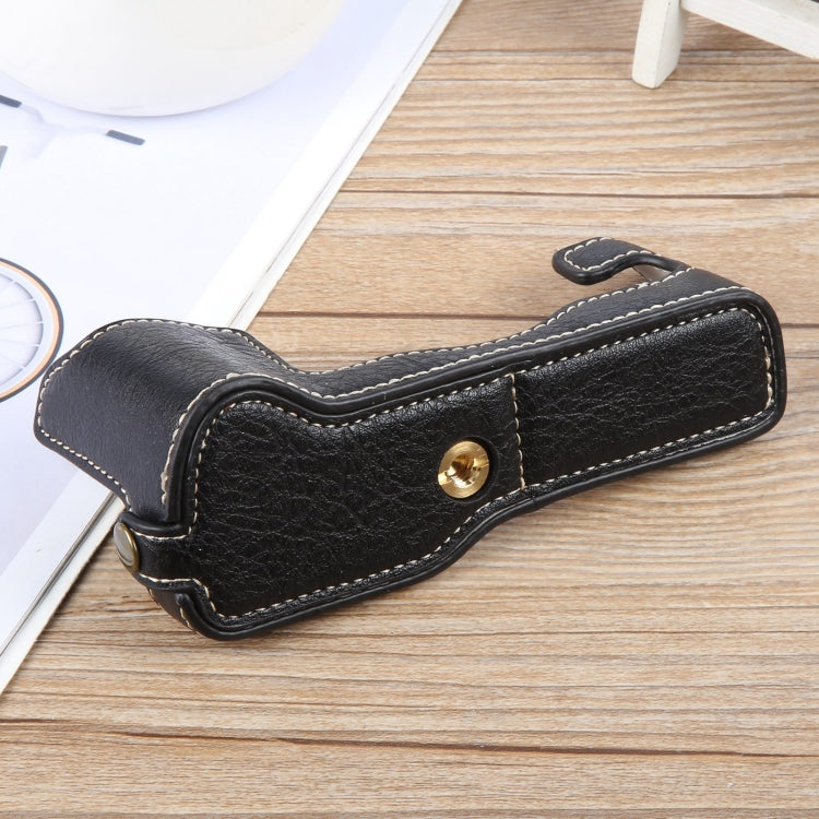 For FUJIFILM X-T1 Buffalo Texture PU Leather Camera Half Case Base(Black) by bashfashion
