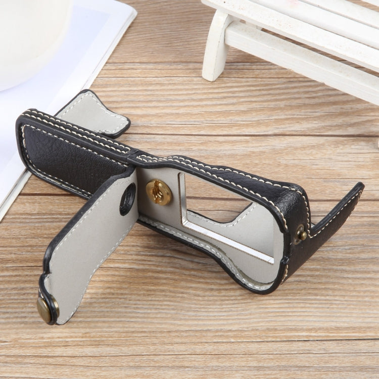 For FUJIFILM X-T1 Buffalo Texture PU Leather Camera Half Case Base(Black) by bashfashion