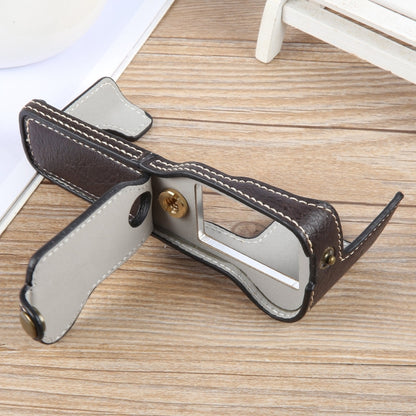 For FUJIFILM X-T1 Buffalo Texture PU Leather Camera Half Case Base(Dark Coffee) by bashfashion