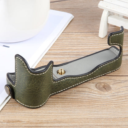 For FUJIFILM X-T1 Buffalo Texture PU Leather Camera Half Case Base(Green) by bashfashion