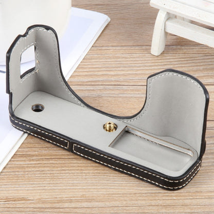 For FUJIFILM X100VI Glossy PU Leather Camera Half Case Base(Black) by bashfashion