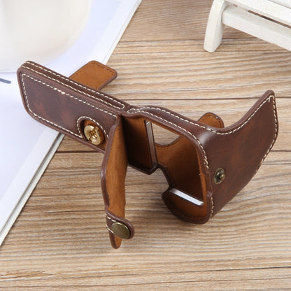 For Sony ILCE-7CM2 / Alpha 7C II Glossy PU Leather Camera Half Case Base(Coffee) by bashfashion