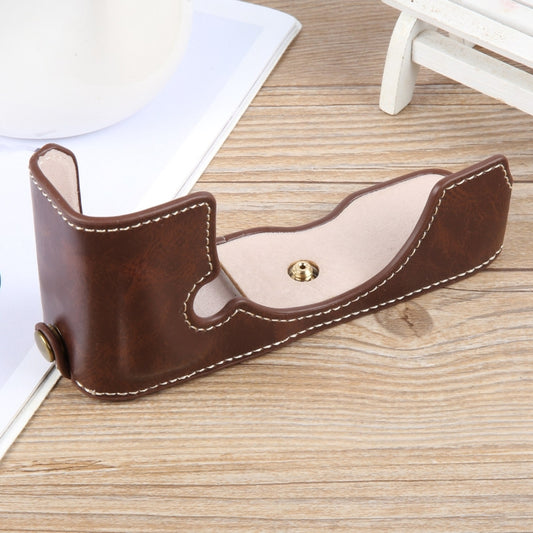 For Nikon ZFC Glossy PU Leather Camera Half Case Base(Coffee) by bashfashion