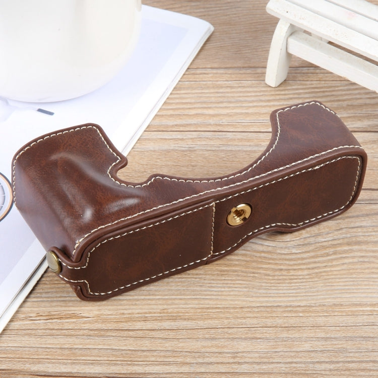 For Nikon ZFC Glossy PU Leather Camera Half Case Base(Coffee) by bashfashion